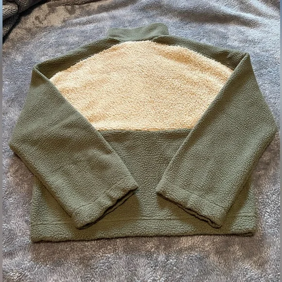 NWT Columbia Ladies' Half Snap Sherpa Fleece Pullover, Stone Green Beach - Picture 3 of 5